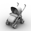 婴儿车-文体生活-日用品-VR/AR模型-3D城