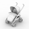 婴儿车-文体生活-日用品-VR/AR模型-3D城