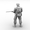 部队军人-角色人体-男人-VR/AR模型-3D城
