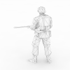 部队军人-角色人体-男人-VR/AR模型-3D城