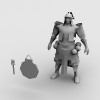 赤壁男哨兵-角色人体-角色-VR/AR模型-3D城