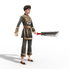黑苗卫兵-角色人体-角色-VR/AR模型-3D城