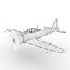 A6M ZERO战斗机-飞机-军事飞机-VR/AR模型-3D城