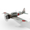 A6M ZERO战斗机-飞机-军事飞机-VR/AR模型-3D城