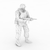 部队军人-角色人体-男人-VR/AR模型-3D城