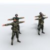 二战盟军-角色人体-男人-VR/AR模型-3D城