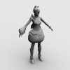 诛仙2 girl时装模型带动作-角色人体-角色-VR/AR模型-3D城