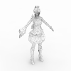 诛仙2 girl时装模型带动作-角色人体-角色-VR/AR模型-3D城