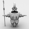 犀牛骑士-角色人体-角色-VR/AR模型-3D城