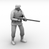 部队军人-角色人体-男人-VR/AR模型-3D城