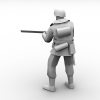 部队军人-角色人体-男人-VR/AR模型-3D城