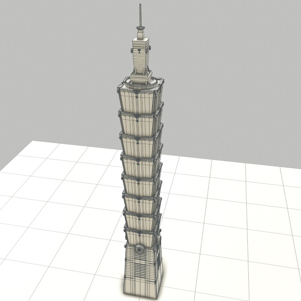 3dcity 专业的vr模型下载与分享平台台北101大厦 建筑 办公 Vr Ar模型 3d城