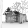 加拿大山庄木头家-建筑-住宅-VR/AR模型-3D城