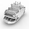 摆渡船-船舶-轮船-VR/AR模型-3D城