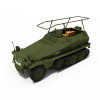 二战德国Sdkfz250无线电指挥车-VR/AR模型-3D城