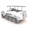 二战德国Sdkfz250无线电指挥车-VR/AR模型-3D城