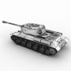 IS-2 Tank-汽车-军事汽车-VR/AR模型-3D城