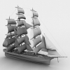 帆船-船舶-客船-VR/AR模型-3D城