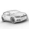 Volkswagen Scirocco车-汽车-家用汽车-VR/AR模型-3D城