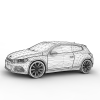 Volkswagen Scirocco车-汽车-家用汽车-VR/AR模型-3D城