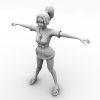 女孩-角色人体-角色-VR/AR模型-3D城