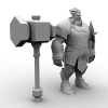 神魔大陆漂亮的盔甲战士-角色人体-角色-VR/AR模型-3D城