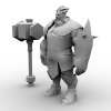 神魔大陆漂亮的盔甲战士-角色人体-角色-VR/AR模型-3D城