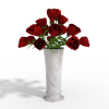 玫瑰花瓶-动植物-盆栽-VR/AR模型-3D城