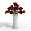 玫瑰花瓶-动植物-盆栽-VR/AR模型-3D城