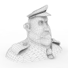 卡通胖警察-角色人体-角色-VR/AR模型-3D城