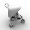 婴儿车-文体生活-日用品-VR/AR模型-3D城