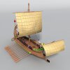 古战舰人力型-船舶-客船-VR/AR模型-3D城