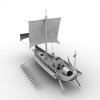 古战舰人力型-船舶-客船-VR/AR模型-3D城