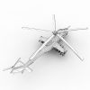 Mil-24战斗直升机-飞机-直升机-VR/AR模型-3D城