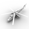 Mil-24战斗直升机-飞机-直升机-VR/AR模型-3D城