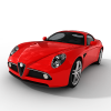 阿尔法罗密欧8C Competizione-汽车-家用汽车-VR/AR模型-3D城