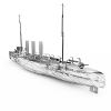 16163 一艘老式巡洋舰-船舶-军事船舶-VR/AR模型-3D城