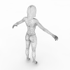 女人人体-角色人体-女人-VR/AR模型-3D城