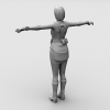 [科幻(Fantasy)] 生化危机复刻版Jill-角色人体-角色-VR/AR模型-3D城