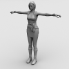[科幻(Fantasy)] 生化危机复刻版Jill-角色人体-角色-VR/AR模型-3D城