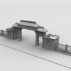 大门-建筑-古建筑-VR/AR模型-3D城