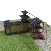 赤壁的一个客栈-建筑-古建筑-VR/AR模型-3D城