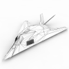 Plane Stealth f_117a-飞机-VR/AR模型-3D城