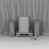 欧式组合电视柜-建筑-商业&办公-VR/AR模型-3D城