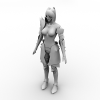女战士-角色人体-角色-VR/AR模型-3D城