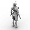 女战士-角色人体-角色-VR/AR模型-3D城