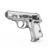 沃尔特PPK 9毫米-VR/AR模型-3D城