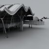 商业货运站-建筑-科幻-VR/AR模型-3D城