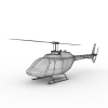 贝尔206直升机-飞机-直升机-VR/AR模型-3D城