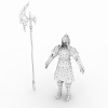 赤壁长斧士兵-角色人体-角色-VR/AR模型-3D城